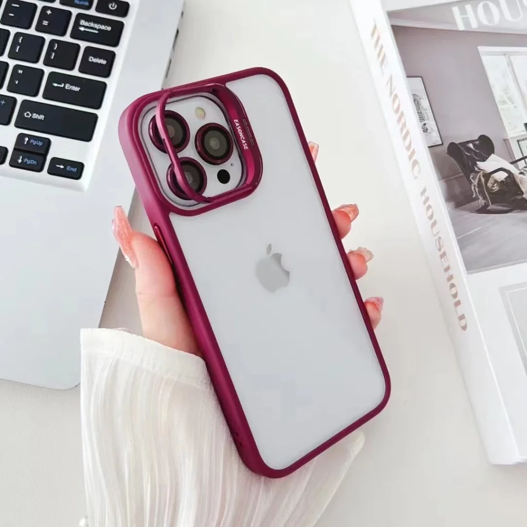 PLUM METAL AIR SKIN WITH CAMERA RING & CAMERA STAND