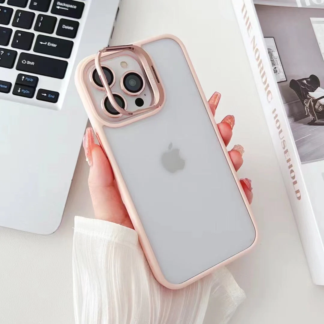 SAND PINK METAL AIR SKIN WITH CAMERA RING & CAMERA STAND - Image 1